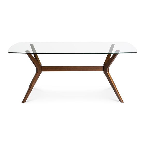 STEFAN GLASS TOP DINING TABLE by The Design Edit Style Sourcebook