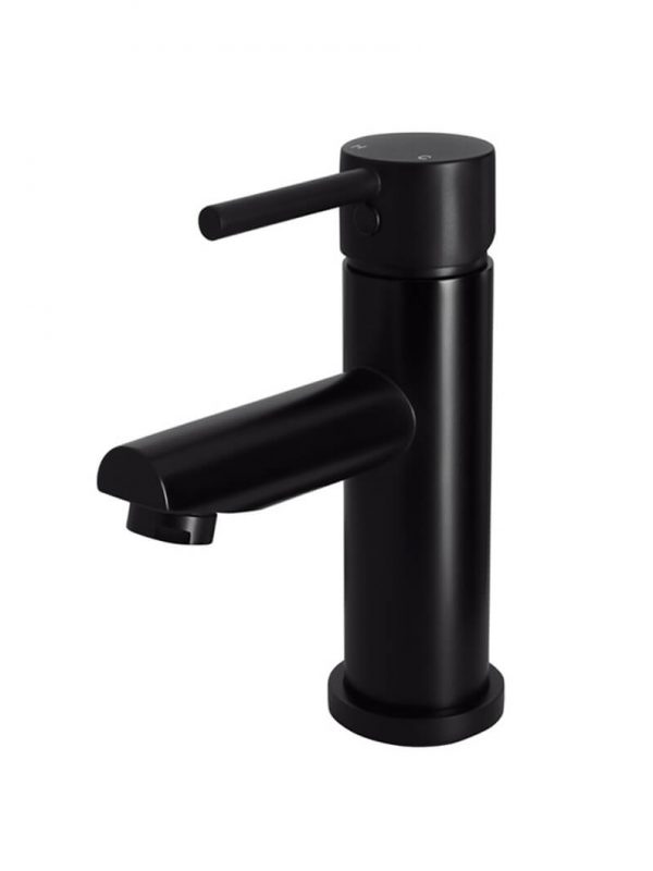 Meir MATTE BLACK ROUND BASIN MIXER by Meir Style Sourcebook