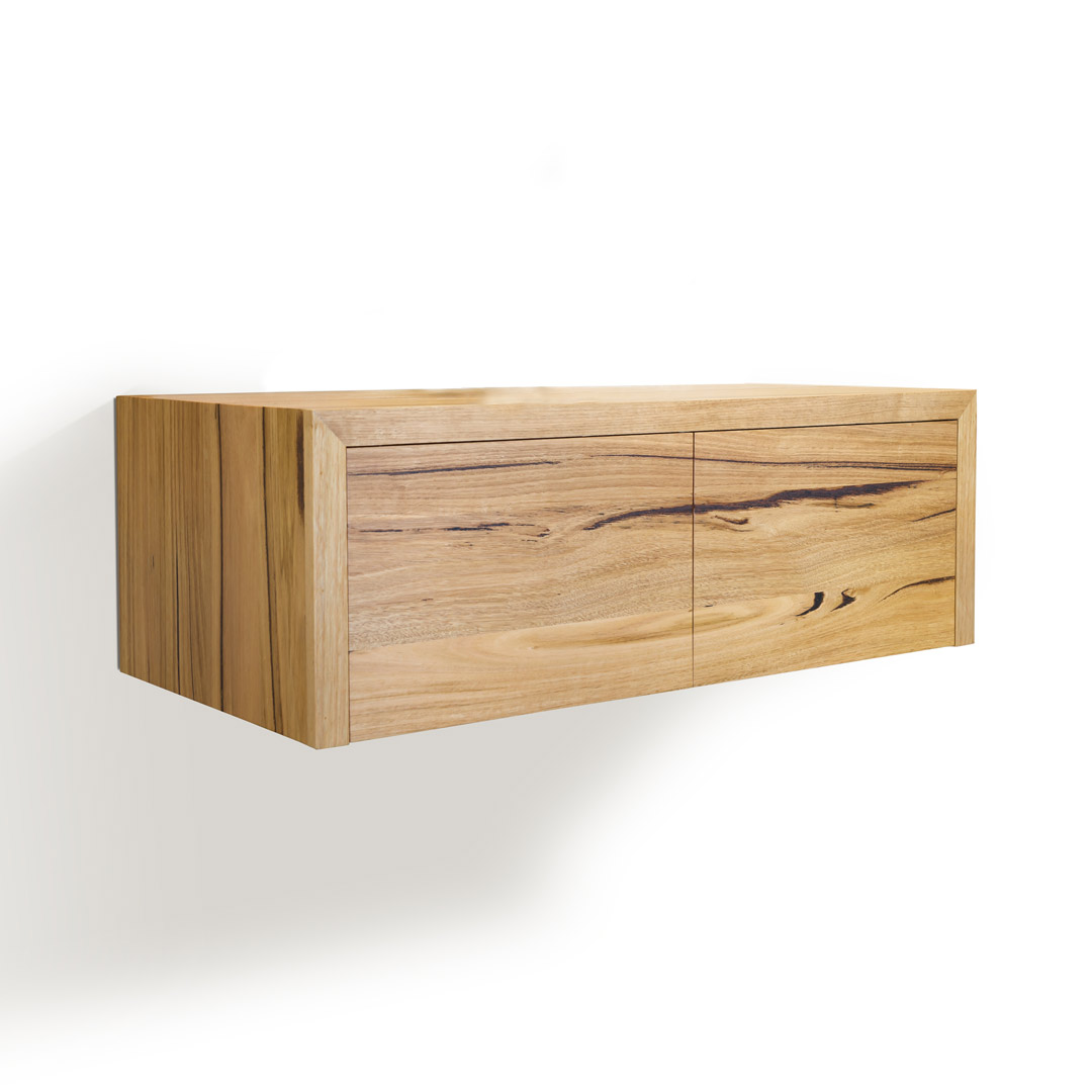 Solid Timber Wall Hung Bathroom Vanity by Just in Place Style Sourcebook