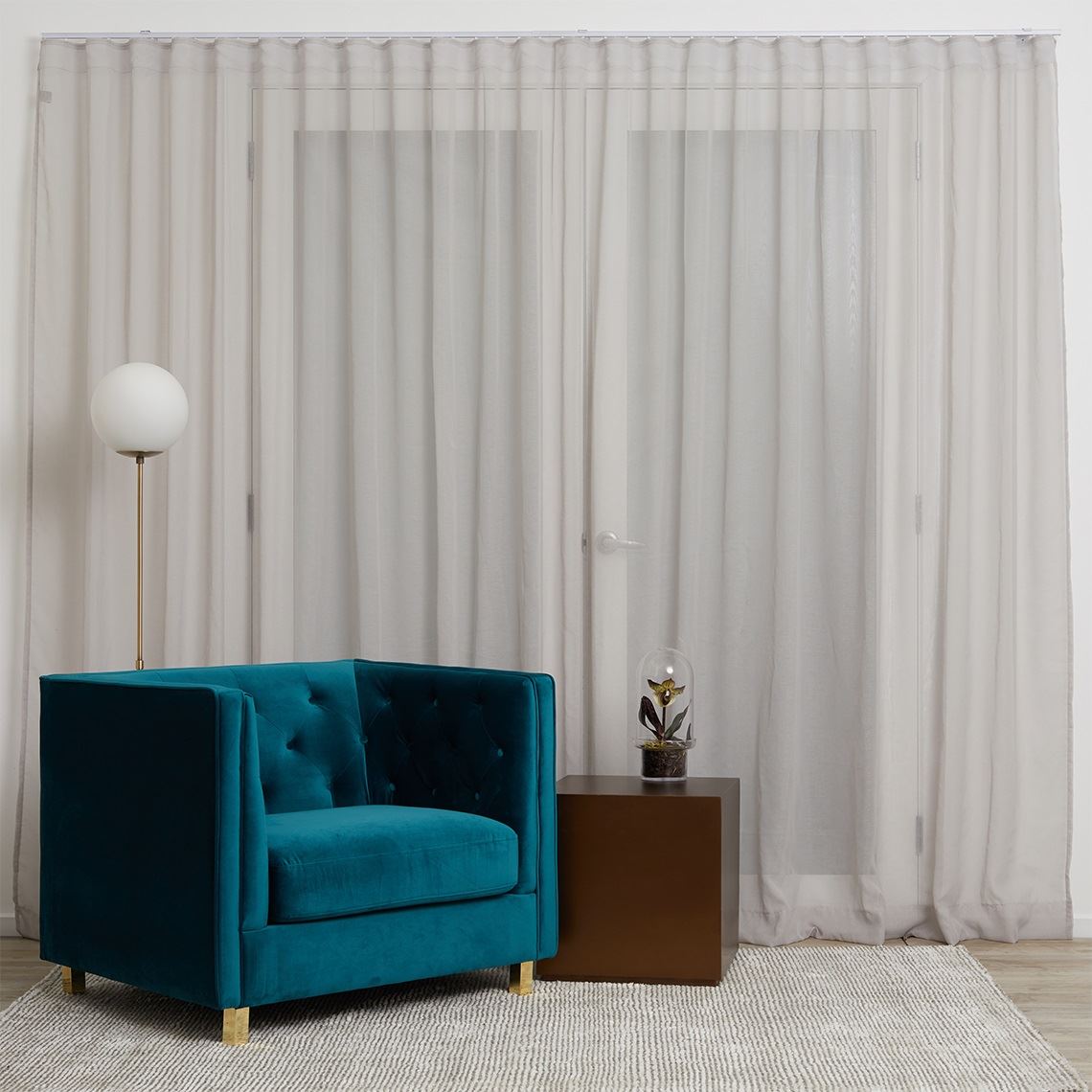 MINERAL Sheer SFold Curtain Silver by Freedom by Freedom Style