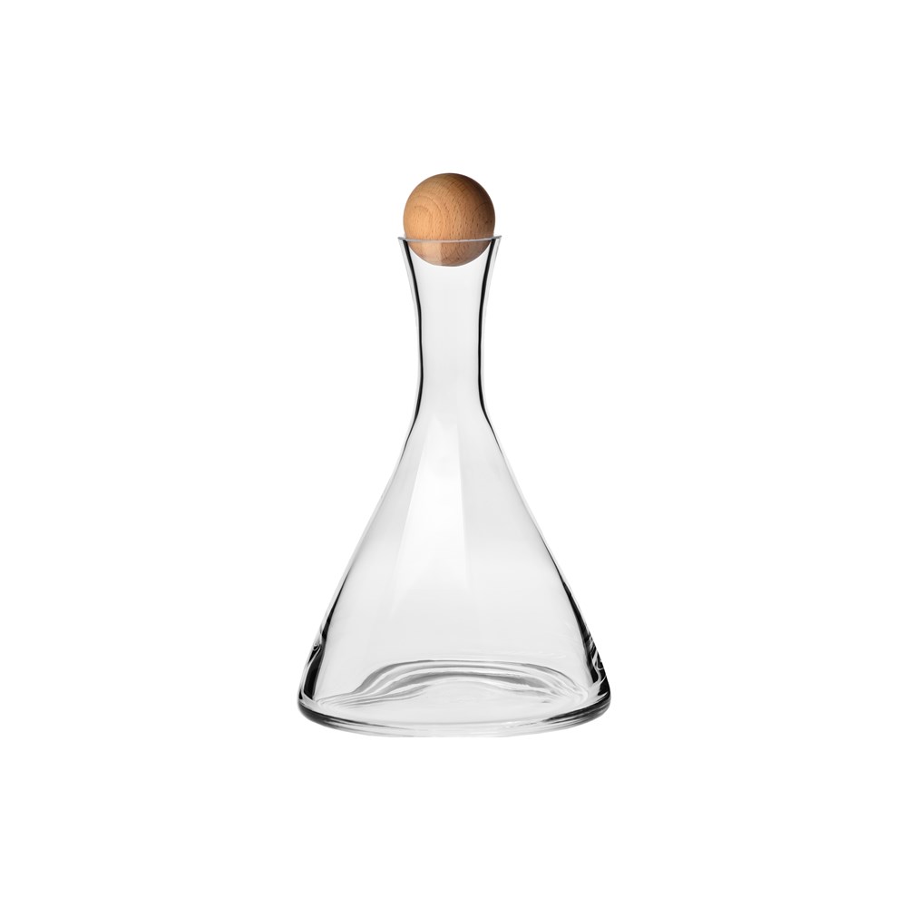 Krosno Connoisseur Wine Decanter Beechwood Stopper 1L by Krosno Style