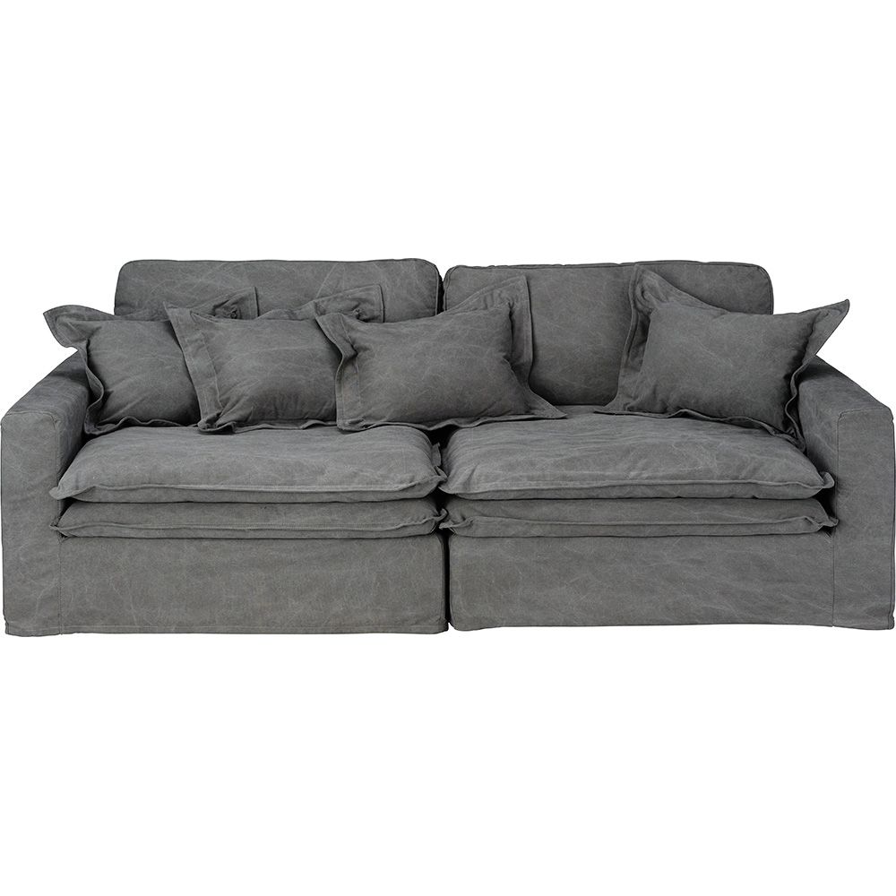 Slouch Sofa Vintage Grey Cotton by Early Settler Style Sourcebook