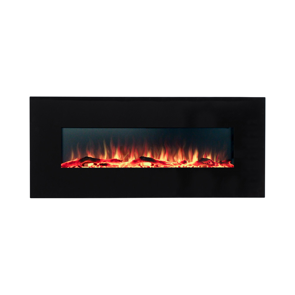 Longton Wall Mounted Electric Fireplace Black 127cm by Early Settler