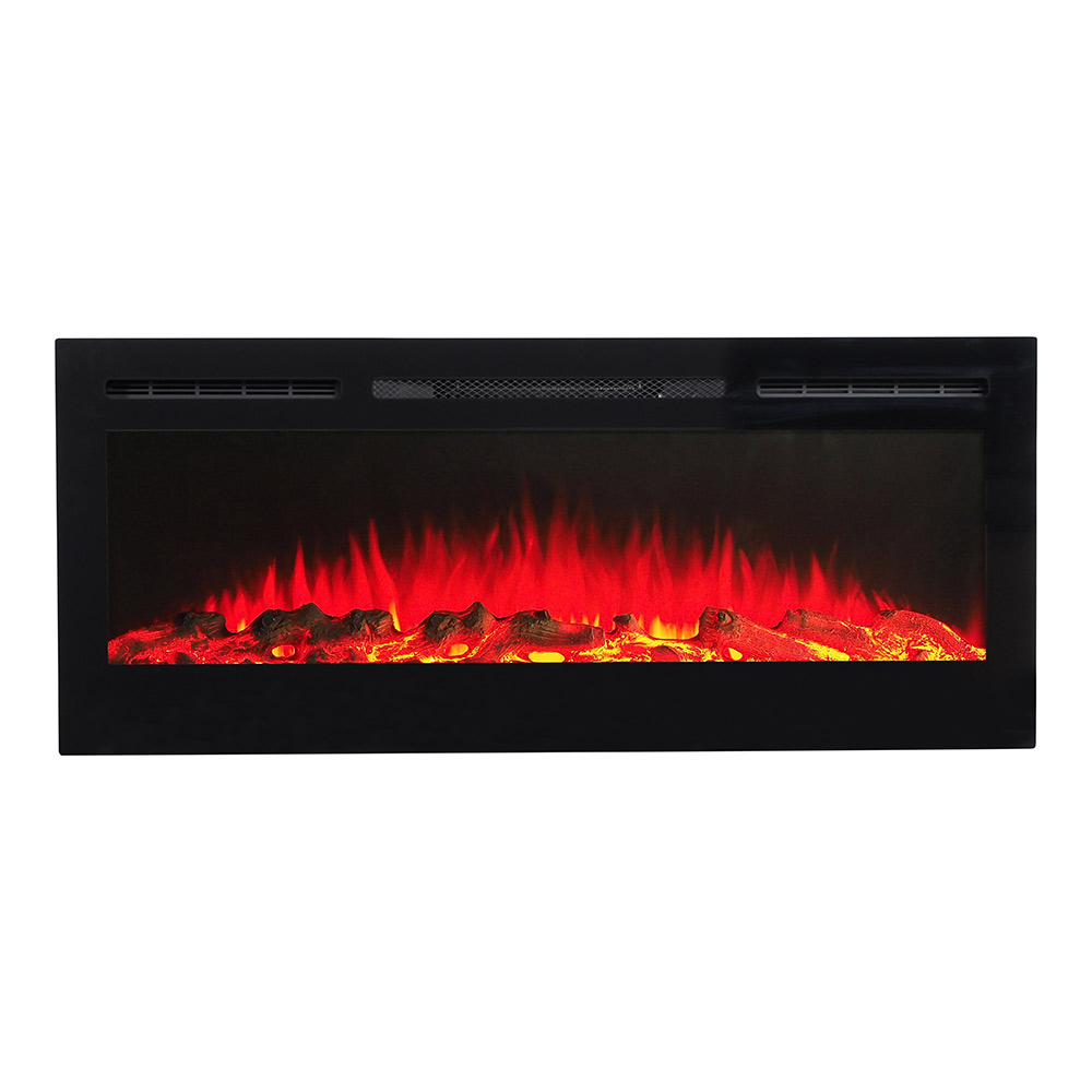 Longton Wall Mounted or Built In Electric Fireplace Black 127cm by
