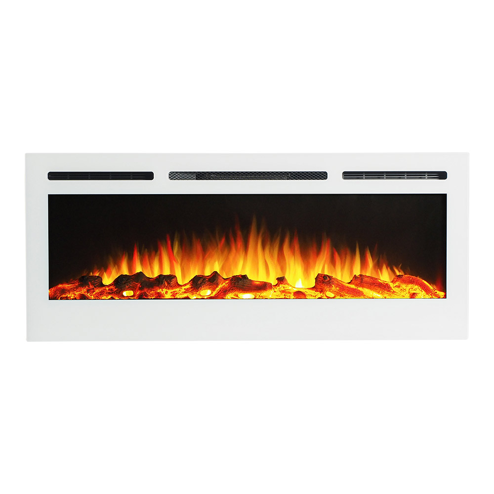 Longton Wall Mounted or Built In Electric Fireplace White 127cm by Early Settler Style Sourcebook
