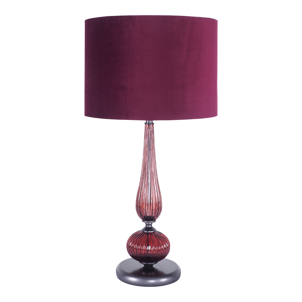 Velvet Table Lamp Magenta 70cm by Early Settler Style Sourcebook