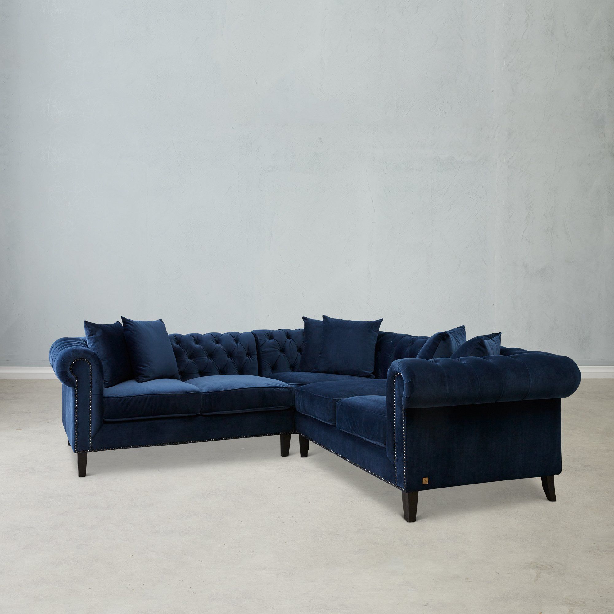 Marcelle Velvet Corner Sofa by Koala Living Style Sourcebook