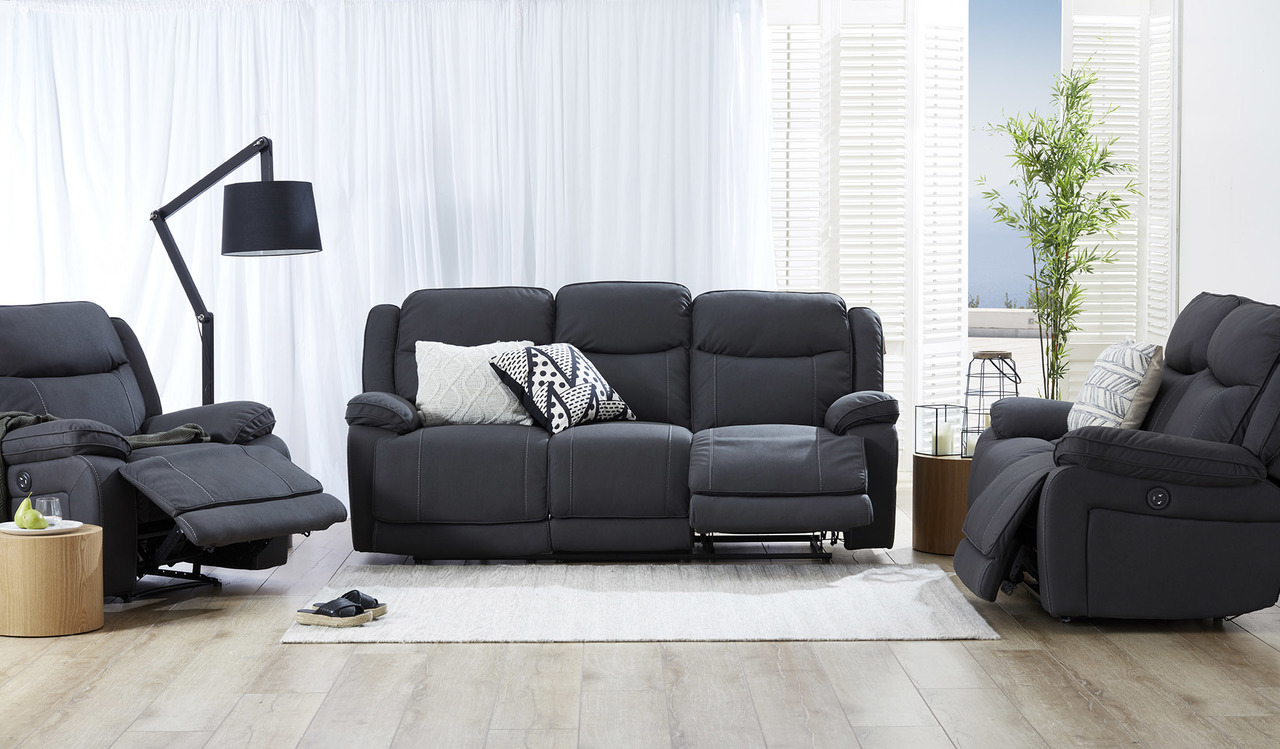 Stratford 3 pce electric recliner suite by Focus On Furniture Style