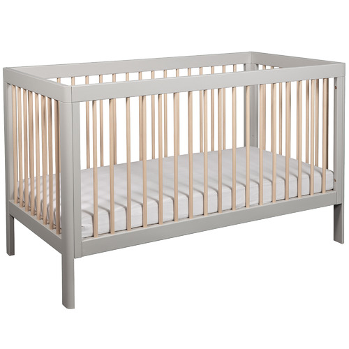 2 Tone Lukas Birch Wood Cot Colour Soft Grey & Whitewash by Temple