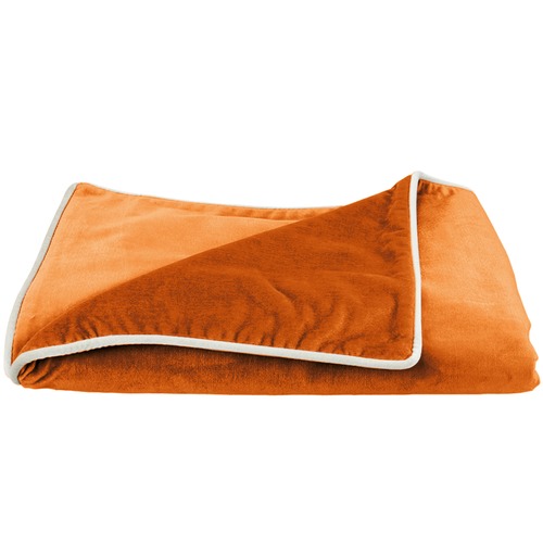 Soho Luxury Velvet Throw Colour Burnt Orange by Temple & Webster