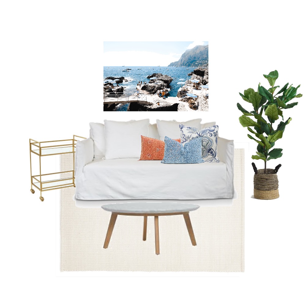 Living Room Blue Interior Design Mood Board by allie.clarke Style