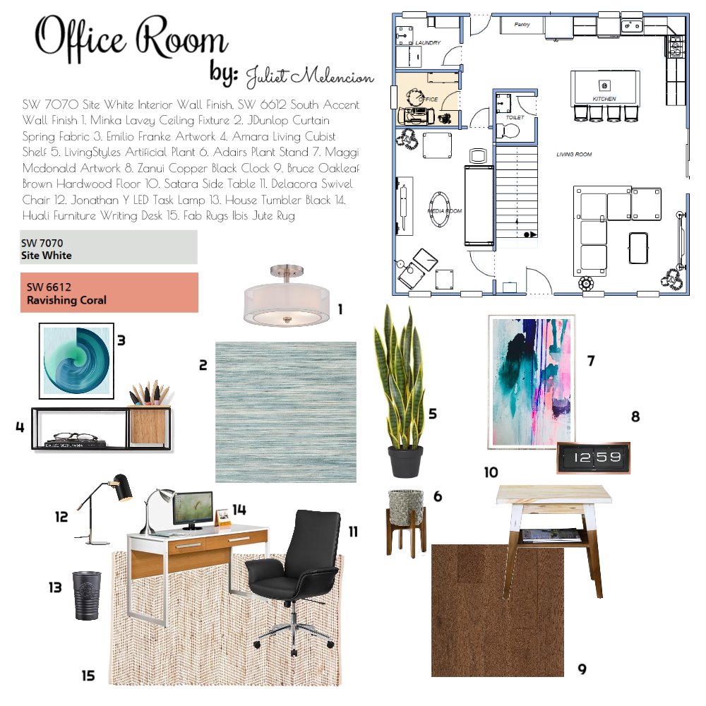 Proposed Office Room Interior Design Mood Board by JulietM - Style ...
