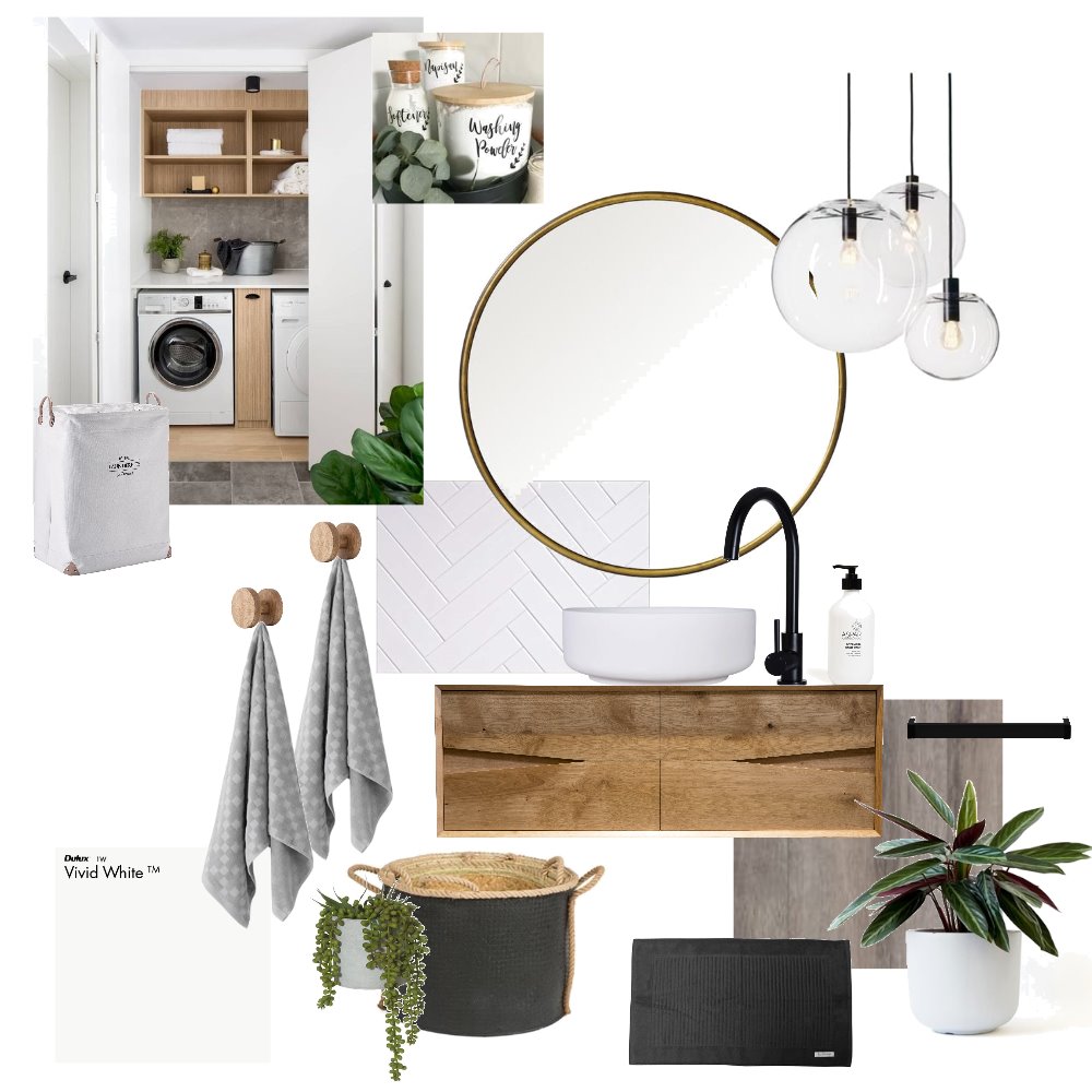 Powder Room & Laundry Interior Design Mood Board by Harluxe Interiors ...
