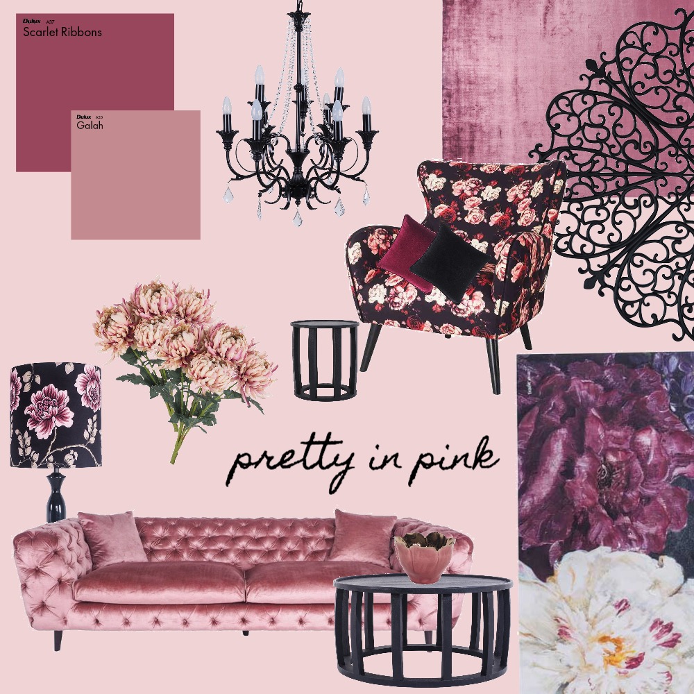 Pink room Interior Design Mood Board by iamcheerbear Style Sourcebook