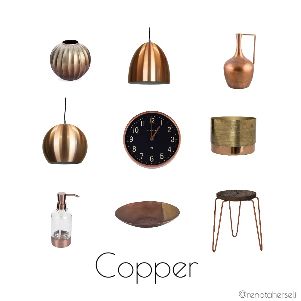 Copper Interior Design Mood Board by Renata Style Sourcebook