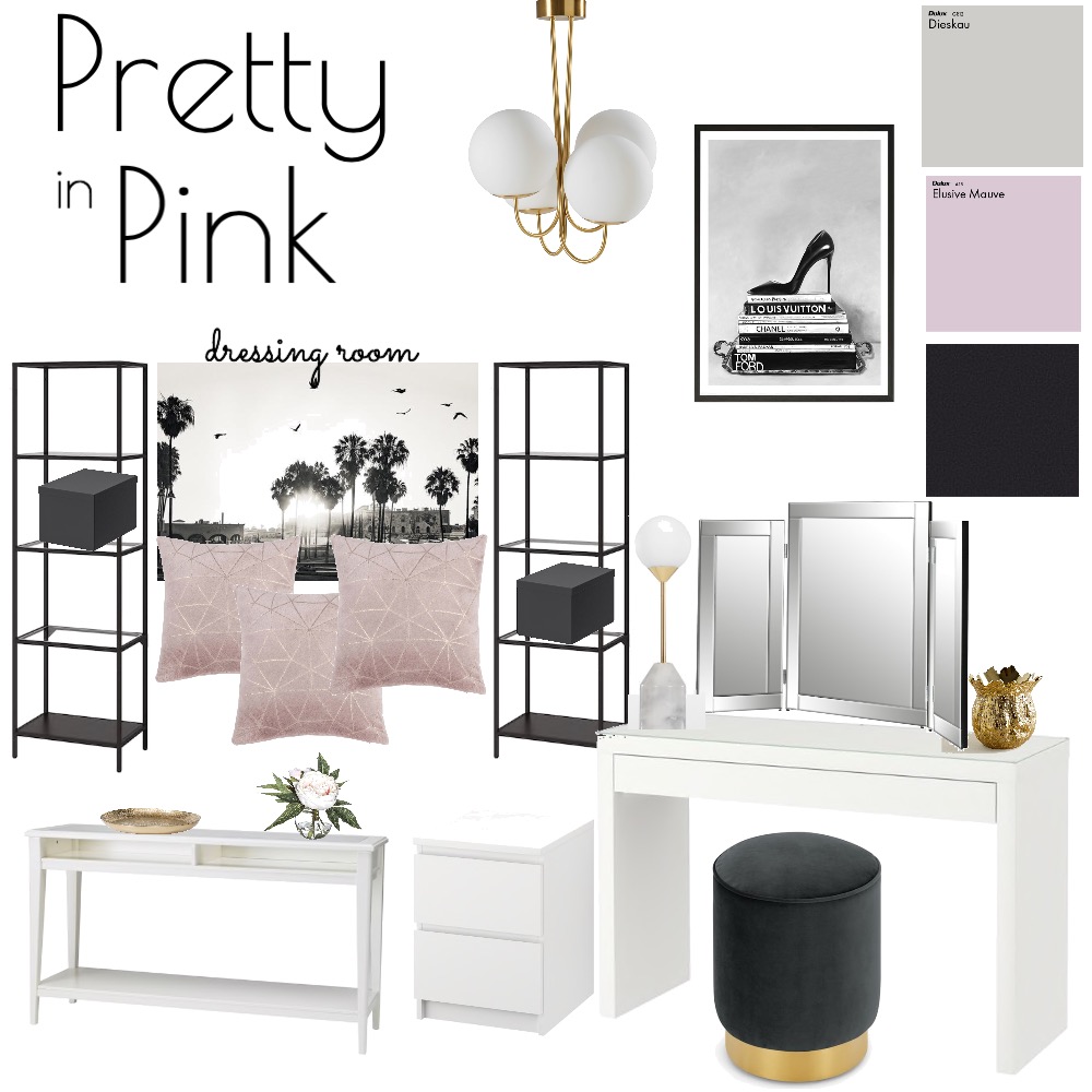 Elva's dressing room Interior Design Mood Board by RLInteriors Style