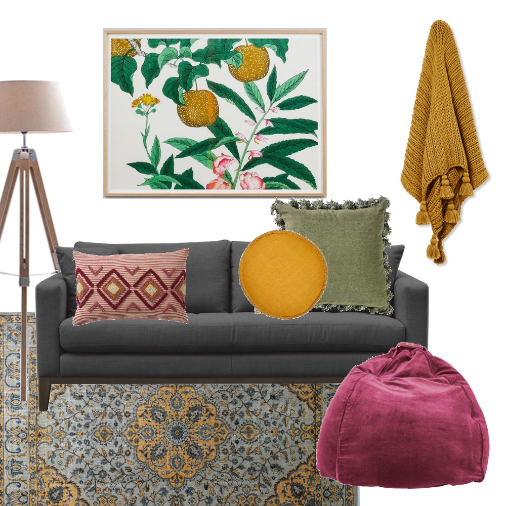 Emma Living Room Interior Design Mood Board by Holm & Wood. Style