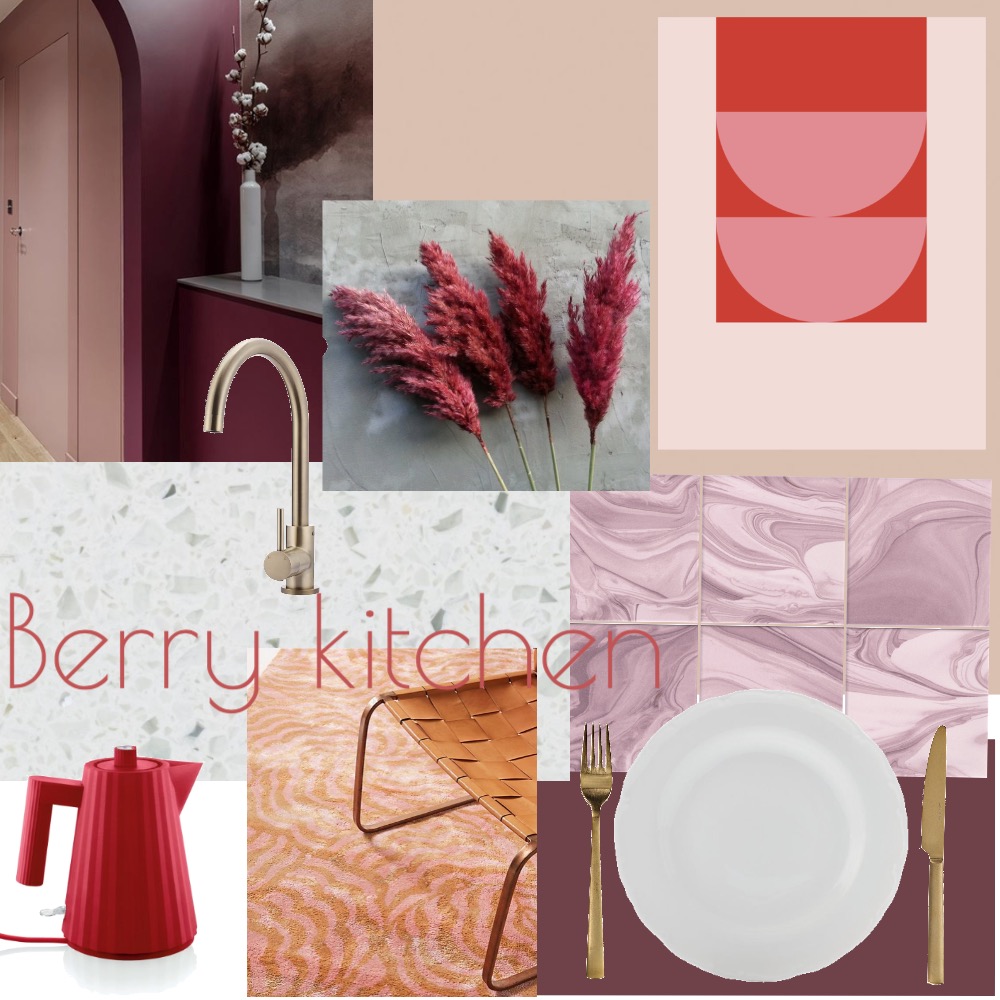 Berry Kitchen Dream Interior Design Mood Board by paolodbowe Style