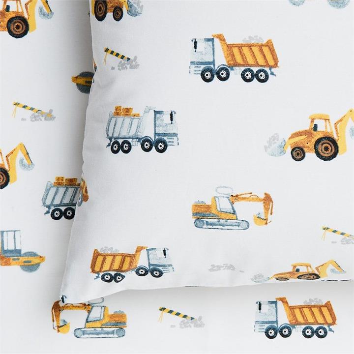 Adairs Kids Under Construction Sheet Set Multi Sheet Set Sheetset by