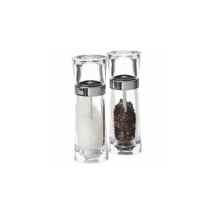 Click Acrylic Salt & Pepper Mill Size Large in Light Brown by Maxwell & Williams by Maxwell