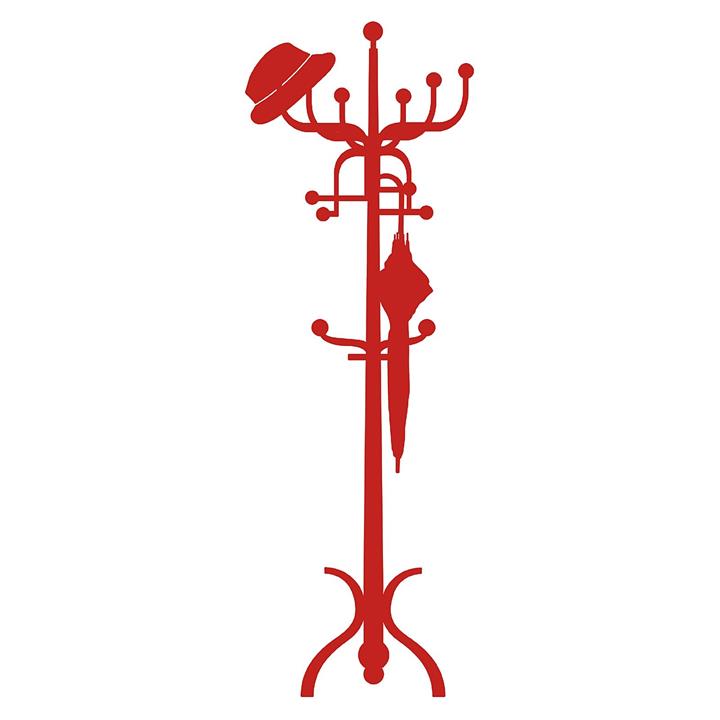 Classic Coat Hanger Wall Decal in Red by Vinyl Design by Vinyl Design