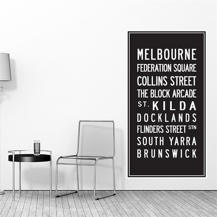Melbourne Scroll Wall Decal in Black by Campfire Graphics by Campfire