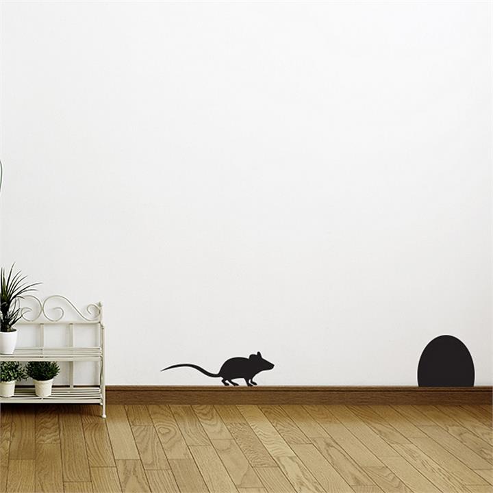 Mice Hole Wall Decal (Set of 2) in Black by Campfire Graphics by