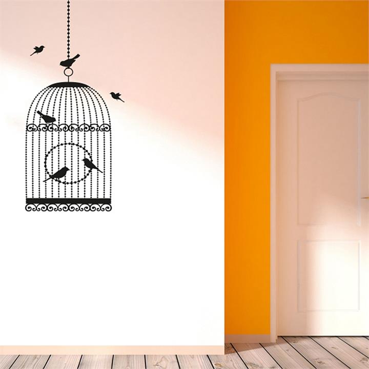 Sweet Bird Cage Wall Decal in Black by Campfire Graphics by Campfire