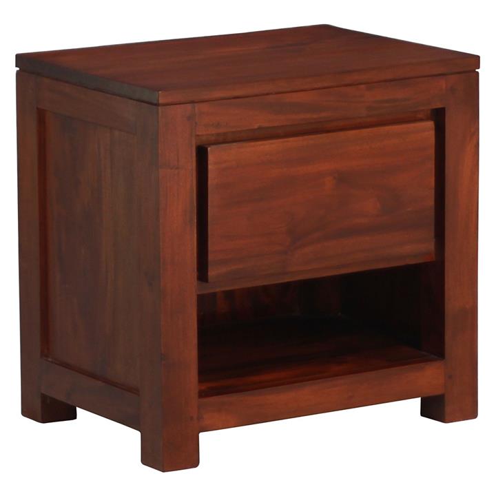 Hague Timber Bedside Table in Brown by Kayu Estate by Kayu Estate