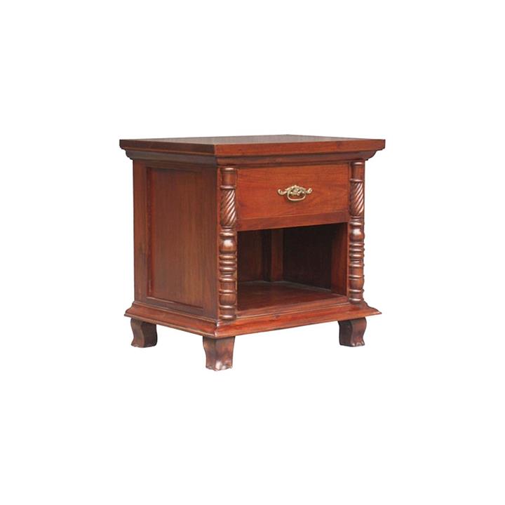 Jepara Bedside Table in Dark Brown by Kayu Estate by Kayu Estate