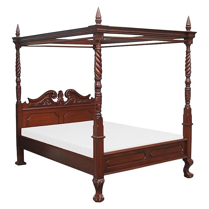 Jepara Timber Queen Bed in Brown by Kayu Estate by Kayu Estate Style
