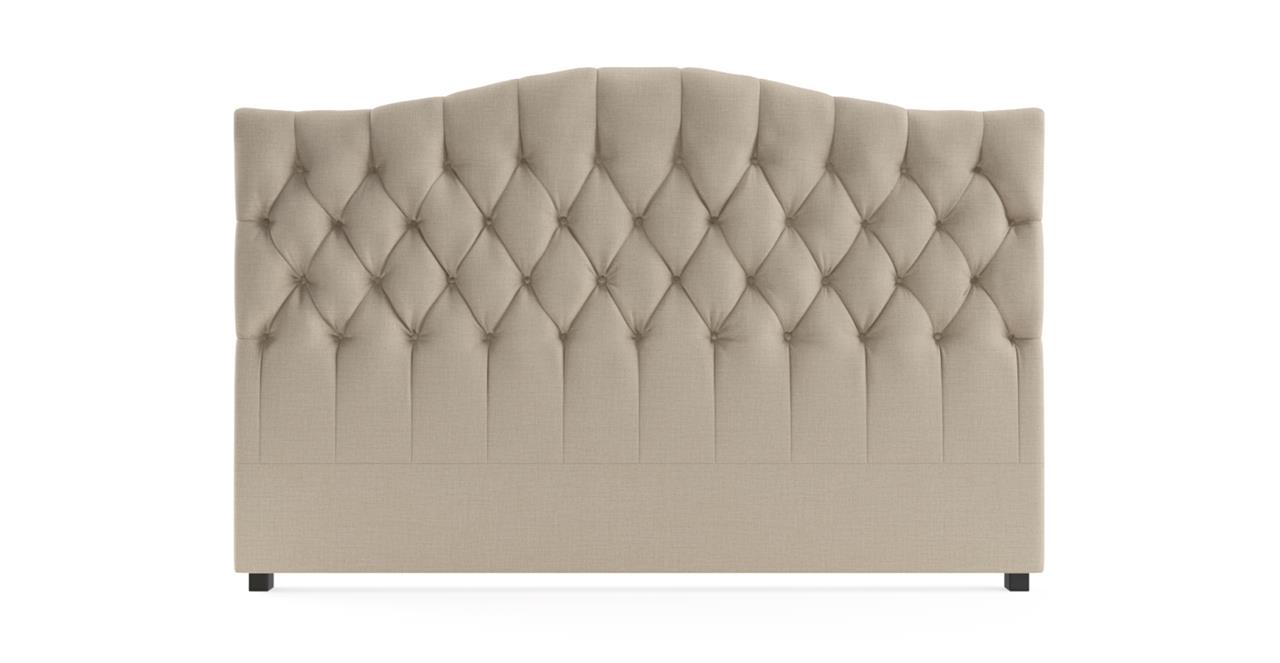 Hannah King Size Bed Head French Beige by Brosa Style Sourcebook