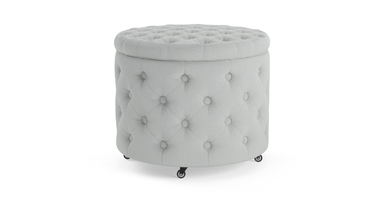 Stephanie Small Storage Ottoman Porcelain Blue by Brosa Style Sourcebook