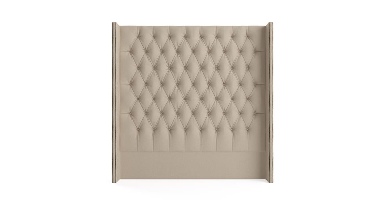 Stella Tall Queen Size Bed Head French Beige by Brosa Style Sourcebook