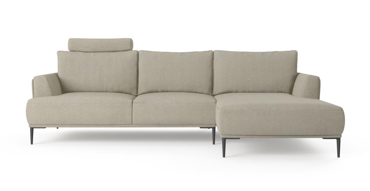 Como Motion Modular Sofa with Chaise Seashell White Right Chaise by Brosa Style Sourcebook