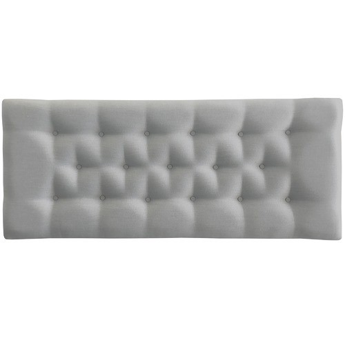 Bravo Warwick Fabric Low Rise Bedhead Colour Silver, Size Super King