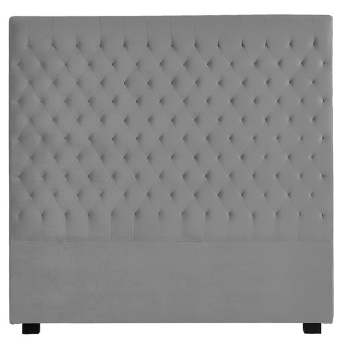 King Velvet Luxe Bedhead Colour Silver Grey by Temple & ster