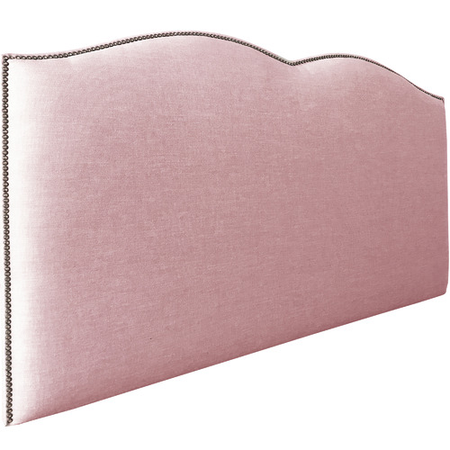 Frost Plain Upholstered Heart Bedhead Size Queen, Colour Dusk by