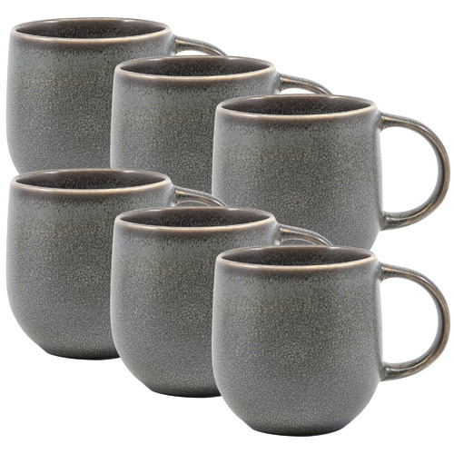 Set of 6 Shale Naoko 380ml Stoneware Mugs by Temple & ster Style