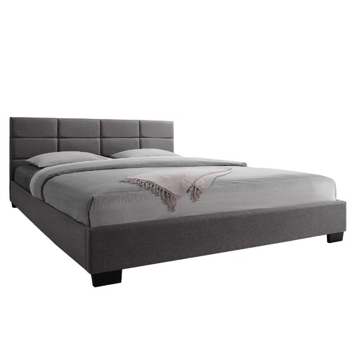 Light Grey Liam Upholstered Bed Frame Size King by Temple & ster