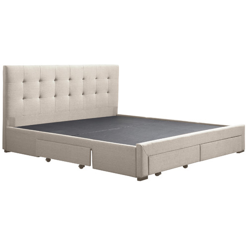 Edan Upholstered Bed Frame Size Queen by Temple & ster Style