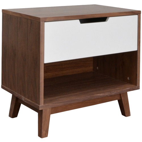Dorian Oak Wood Bedside Table by Temple & ster Style Sourcebook