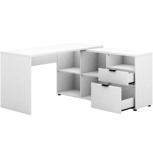 Rico LShaped Executive Desk Colour White by Temple & Webster Style