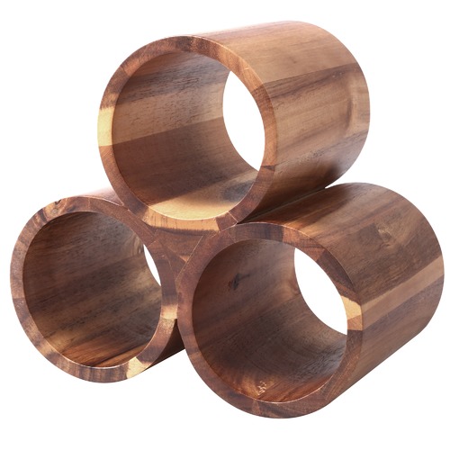 Sherwood Acacia Wood 3 Bottle Wine Rack by Temple & ster Style