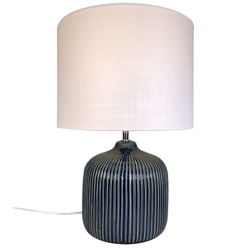 37cm Darcy Ceramic Table Lamp Base Colour Navy by Temple & ster