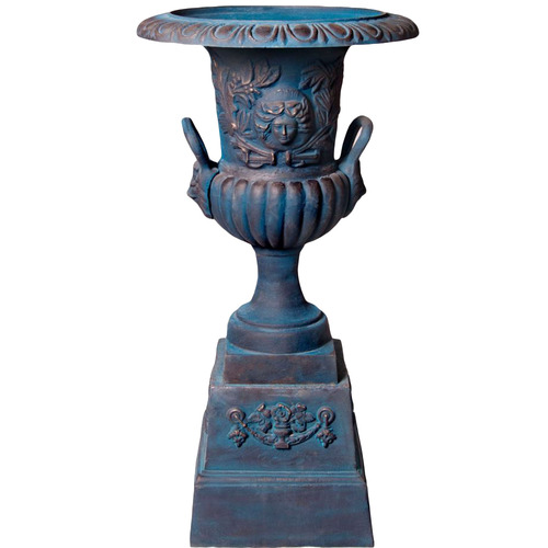 Milano Cast Iron Urn & Base Set by Temple & ster Style Sourcebook