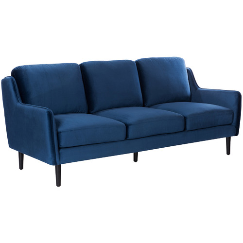 Navy Harrison 3 Seater Velvet Sofa by Temple & ster Style Sourcebook