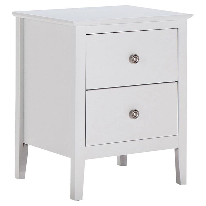 Avana Bedside Table in White by Eastern Warehouse by Eastern Warehouse