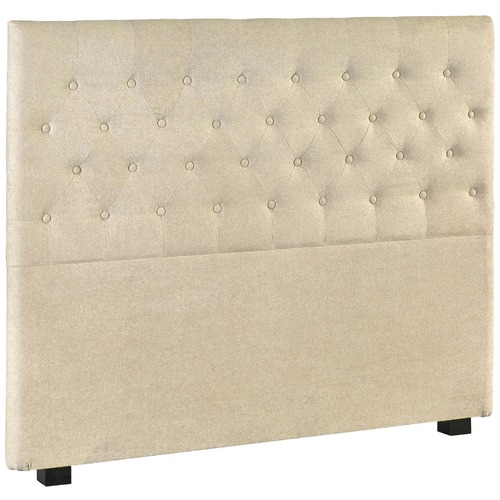 Paddington Upholstered King Bedhead Size King, Colour Cream by Temple
