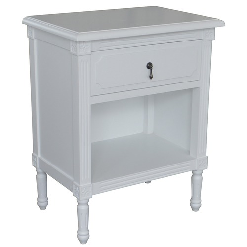 White Dover Bedside Table by Temple & ster Style Sourcebook